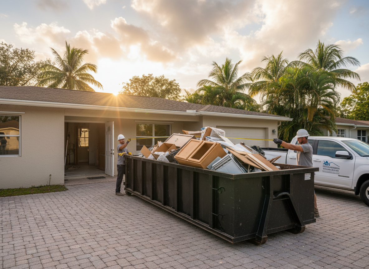 Sizing a Dumpster for a Typical South Florida Kitchen Remodel